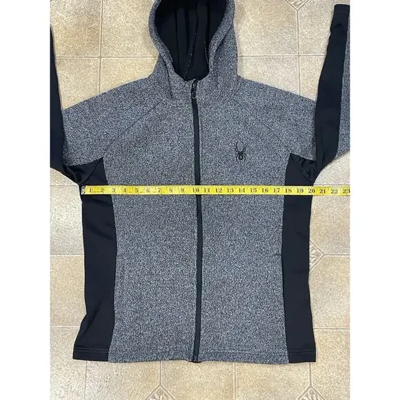 Spyder Hoodie Sweater Youth XL (18/20) Gray Full Zip Pockets Embroidered Logo - Picture 5 of 13
